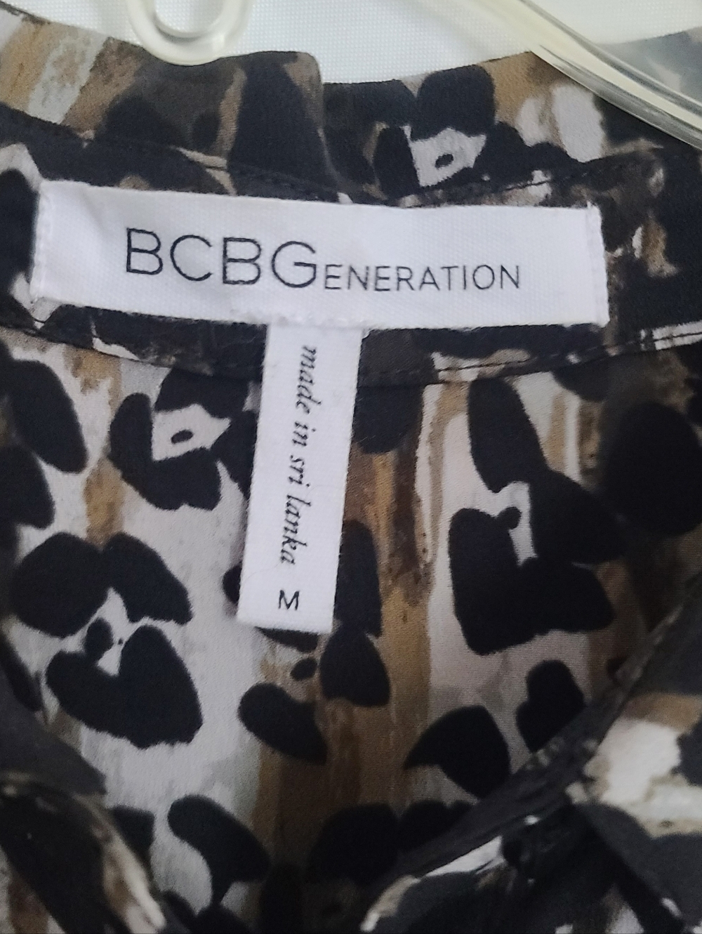 BCBGeneration Leopard Print Long Sleeve Shirt Dress - Picture 3 of 5